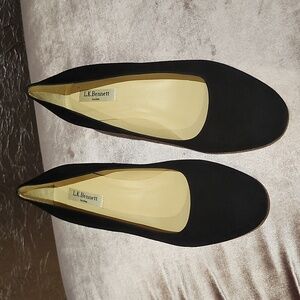 L.K. Bennett Suede Black Pumps With Acrylic Heel
